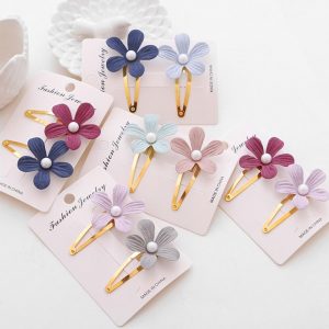 1 Pair Flower Baby Hair Clips Set Cute Solid Baby Barrette Hairpins For Girls Daily Life Newborn Infant Hair Accessories 2019