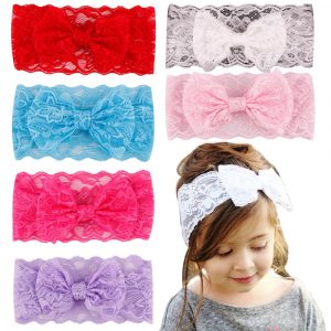 Baby Hair Accessories Toddler Cute Girl Kids Bow Hairband Turban Headband Headwear Lace Bowknot Girls Hairband