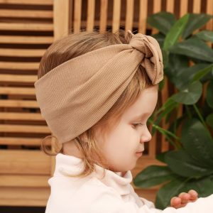 Baby Headband Cotton Girl Headbands Autumn Winter Infant Knot Hair Bands Toddler Tie Knot Headwrap Children Ear Warmer Turban