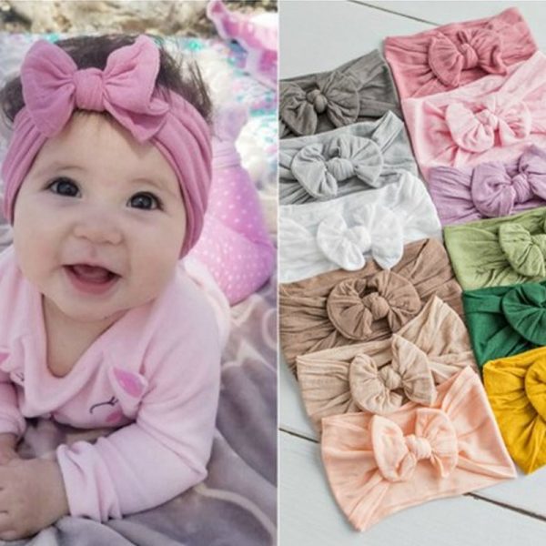 Baby Headband Newborn Girl Headbands Infant Turban Toddler Hair Accessories Nylon Cotton Headwrap Hair Band Head Wrap