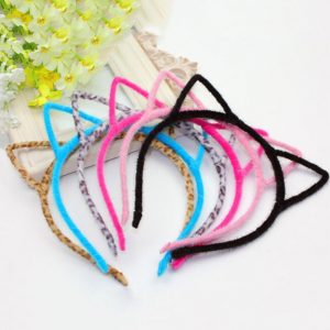 Kids Black Cat Ears Head Bands Fashion Lady Girl Hairband Sexy Self Headband Baby Birthday Party Hair Accessories For Women Hoop