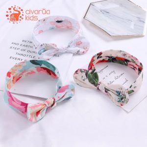 Lovely Bowknot Elastic Head Bands For Baby Girls Headband For Children Tuban Baby Baby Accessories Floral Hair Hearband Hairbelt