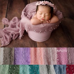 New Newborn Photography Props Wraps Pearl Fringe Layer Texture Prop Shoot Studio Cloth Baby DIY Shooting Lace Layering Set