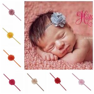 baby headbands baby Kids Hair accessories stain lace angle ribbon Chiffon flower newborn headband skinny children hair band